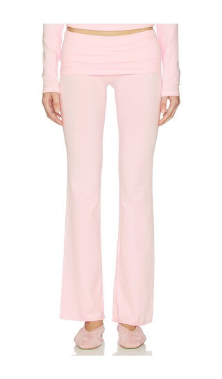 SKIMS Cotton Jersey Foldover Pant in Pink. - size XS | Revolve Clothing (Global)