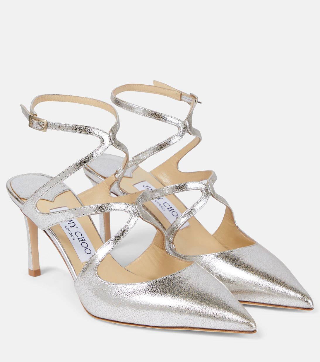 Azia 75 metallic leather pumps | Mytheresa (FR)