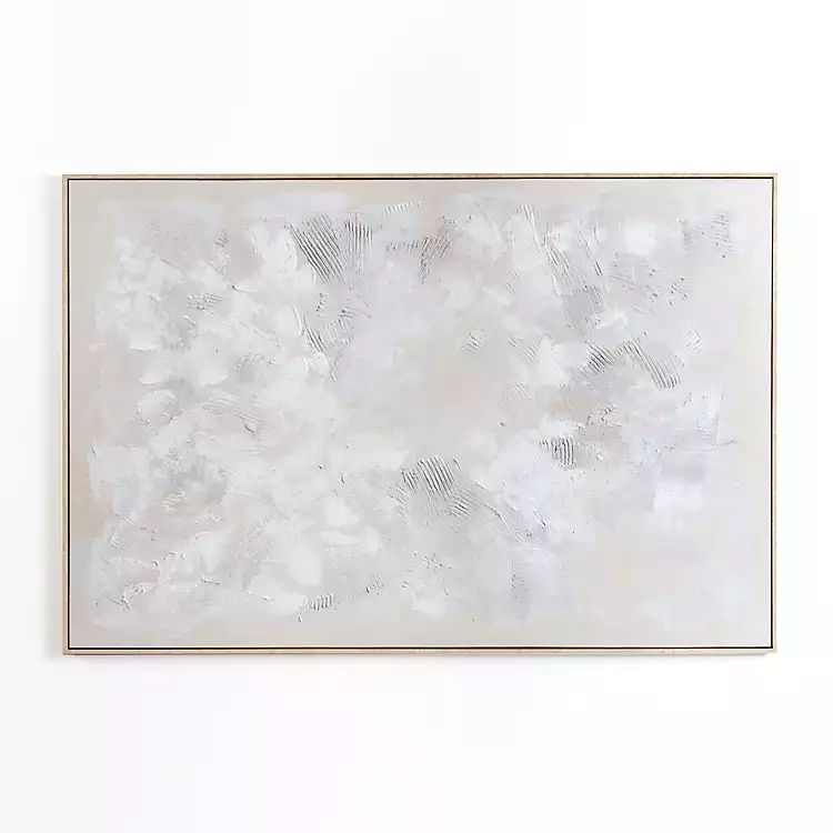 Abstract White Framed Canvas Art Print | Kirkland's Home