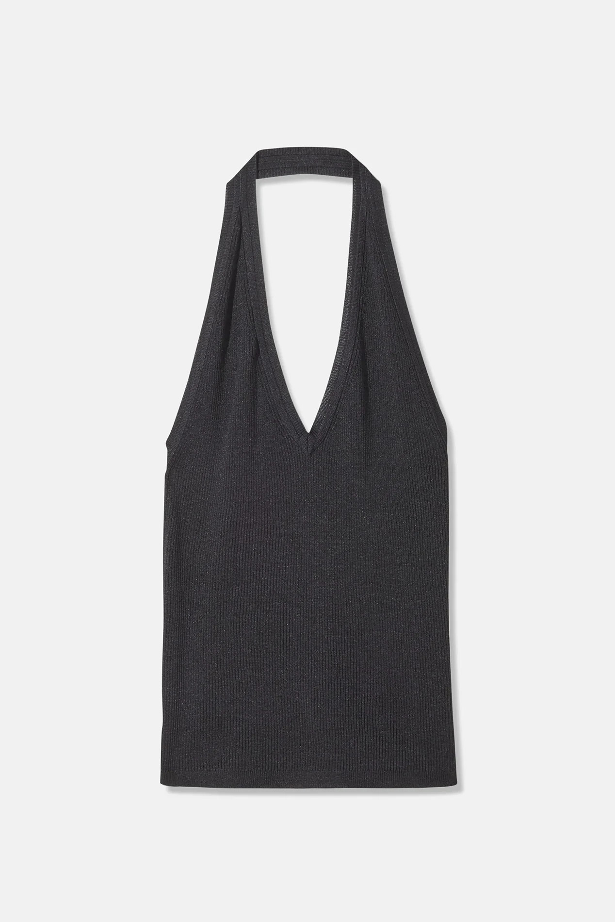 Ivey Silk Halter Black | Blue & Cream