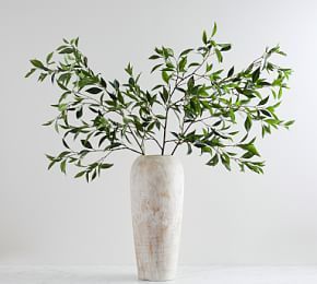 Faux Green Bay Leaf Branch | Pottery Barn (US)