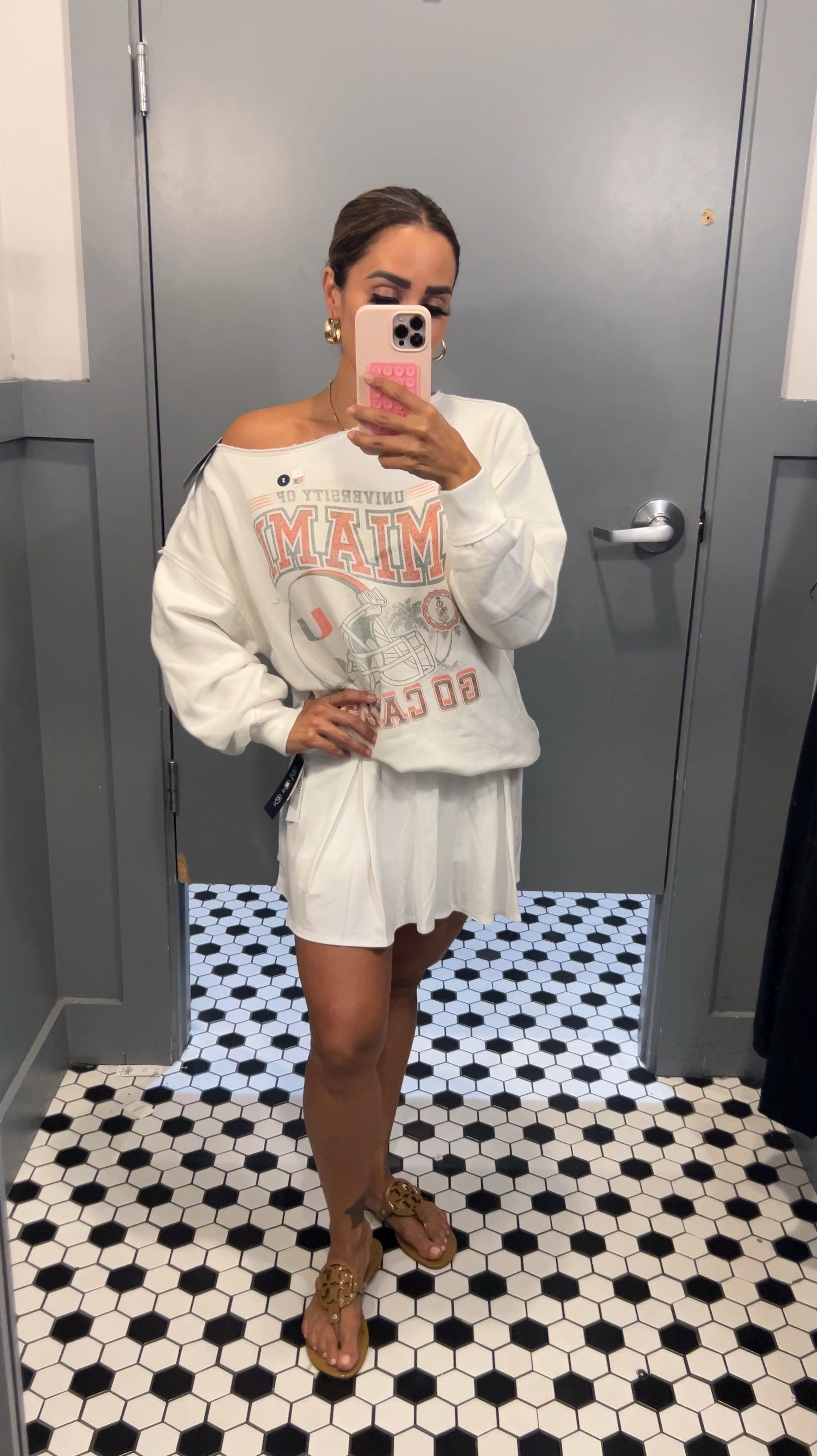 I’m wearing a size Small for the skort and a size Small for the sweatshirt. I am 5”0 and 115 lbs. 34B 

#LTKFindsUnder50 #LTKVideo #LTKStyleTip
