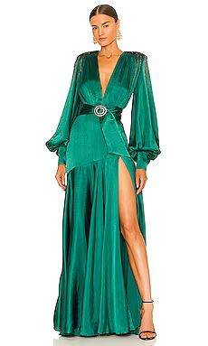 Bronx and Banco Carmen Gown in Emerald from Revolve.com | Revolve Clothing (Global)