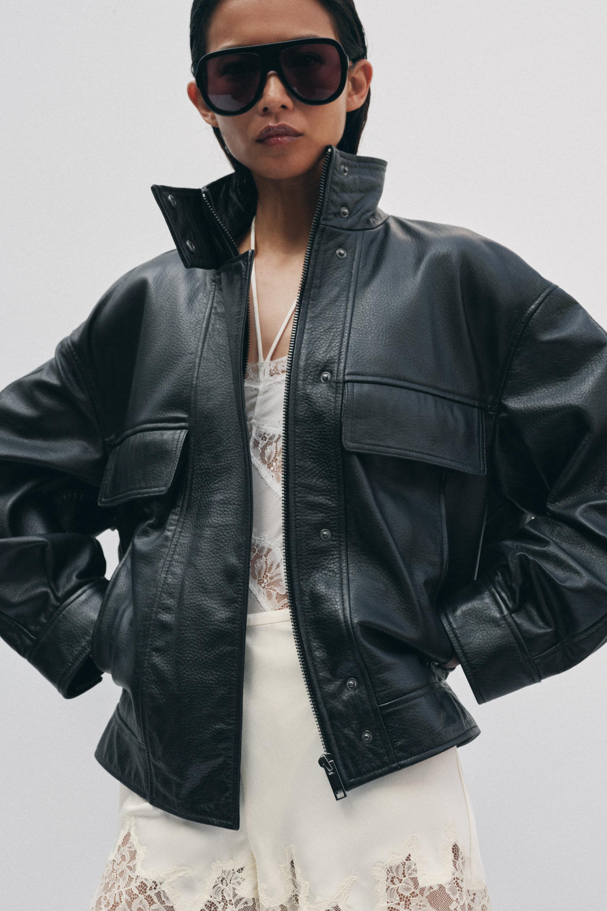 ZW COLLECTION LIMITED EDITION LEATHER JACKET | Zara UK