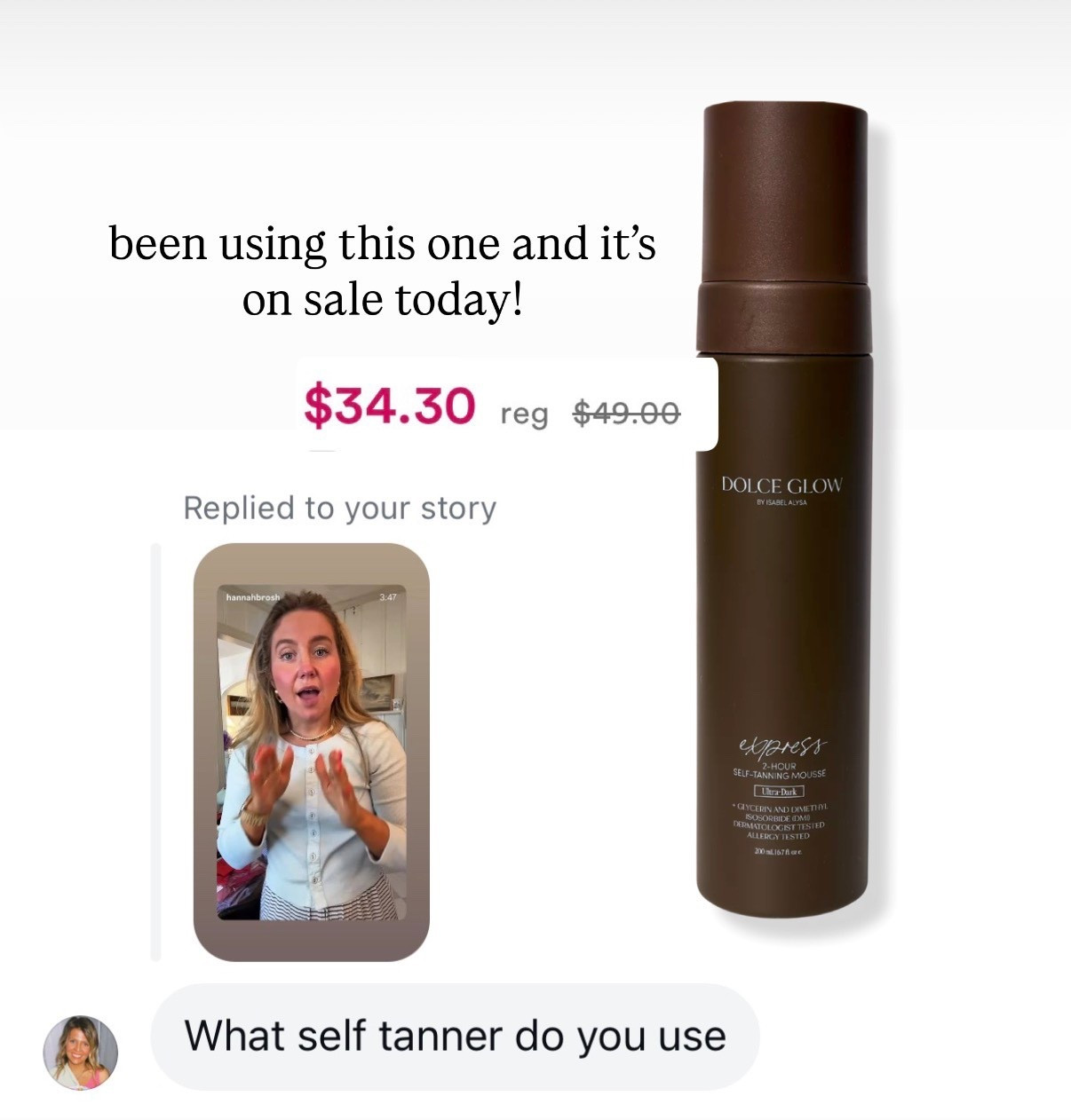 what I’ve been using to self tan! 
