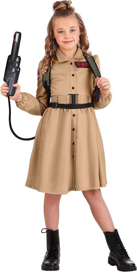 Girls Ghostbusters Dress, Classic Ghostbusters Halloween Costume with Proton Pack | Amazon (US)