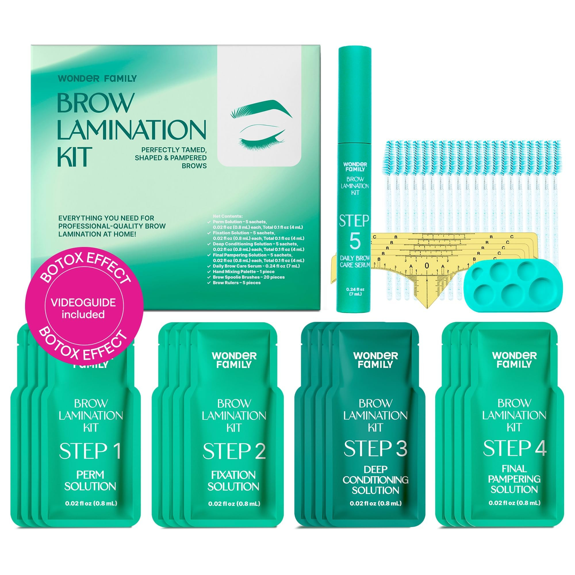5 Step Eye Brow Lamination Kit - Eyebrow Kit for Women with Brow Lamination Gel & Brow Brushes - ... | Amazon (US)