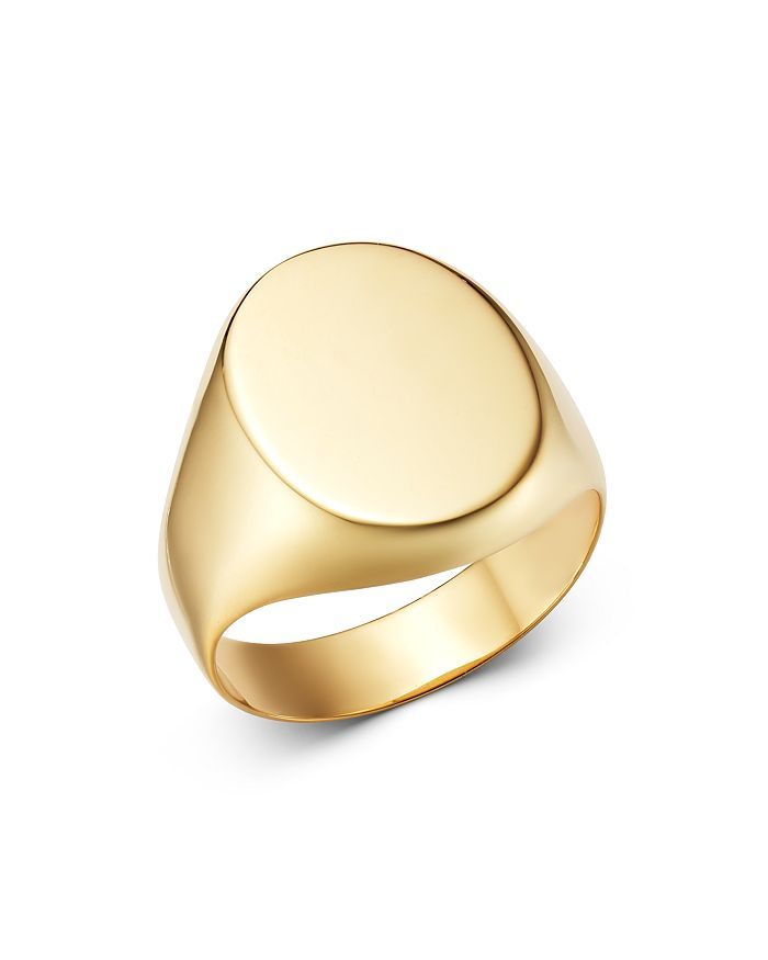 14K Yellow Gold Oval Signet Ring - 100% Exclusive | Bloomingdale's (US)