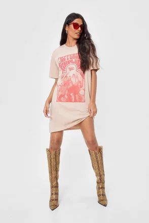 Jefferson Airplane Graphic T-Shirt Dress | Nasty Gal (US)