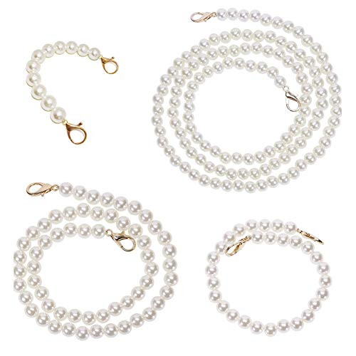 4PCS DIY Imitation Pearl Beads Short Long Handle Shoulder Cross Body Bag Handbag Chains Accessori... | Amazon (US)