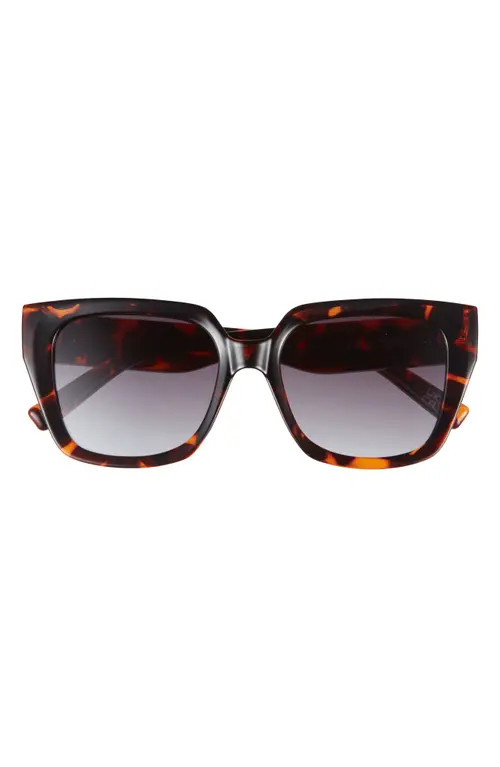 Le Specs The Illusion 54mm Gradient Square Sunglasses in Tortoise /Khaki Gradient at Nordstrom | Nordstrom