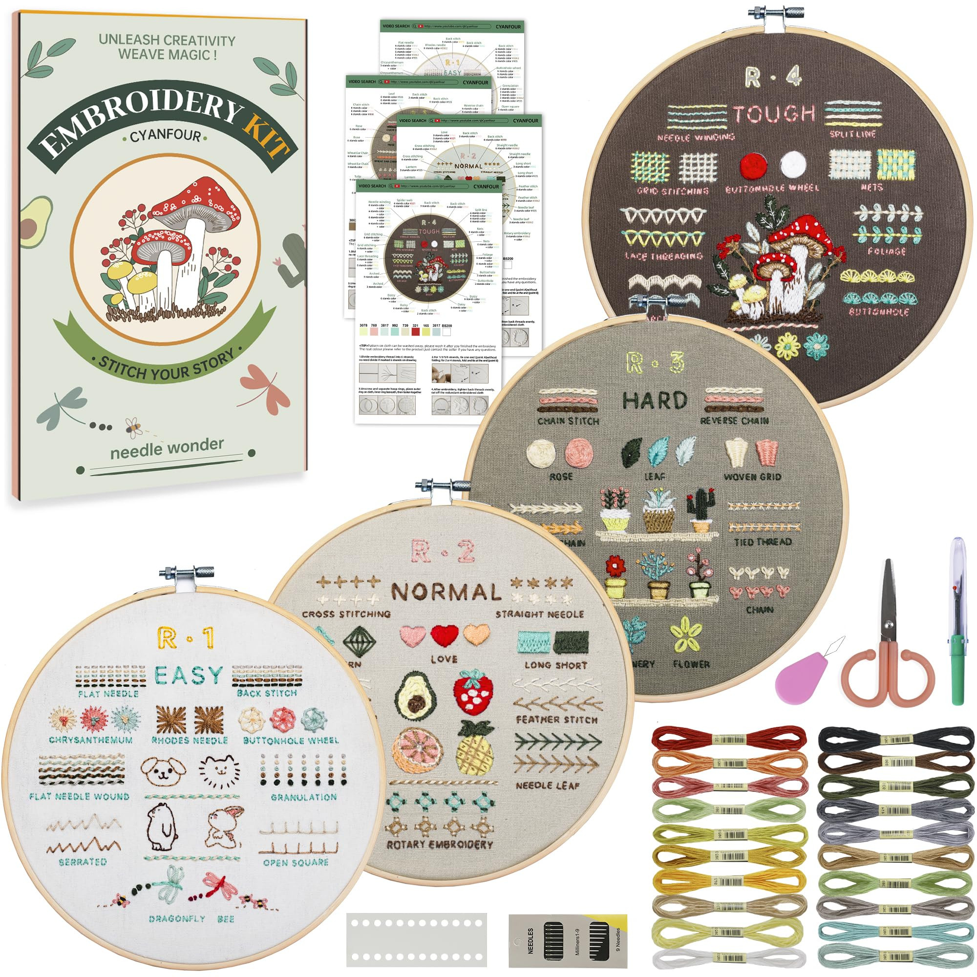 [ 4 STAGES FROM BEGINNER TO EXPERT ] Master embroidery step by step with our cross stitch kits fo... | Amazon (US)