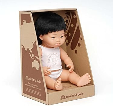 Miniland Baby Doll Asian Boy with Down Syndrome 15'' in Retail Box | Amazon (US)