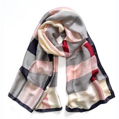 Wrapables Silk Like Satin Polyester Large Scarf Wrap, Pink Plaid | Target