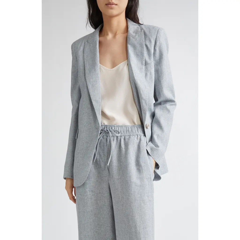 Reiss Willow One-Button Blazer in Blue at Nordstrom, Size 14 Us | Nordstrom