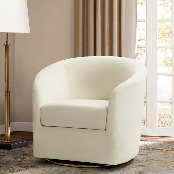 Hansell Upholstered Swivel Barrel Chair | Wayfair North America