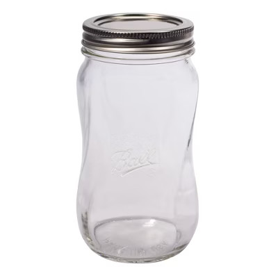 Ball 4ct Collection Elite Spiral Glass Mason Jar with Lid and Band - Regular Mouth | Target