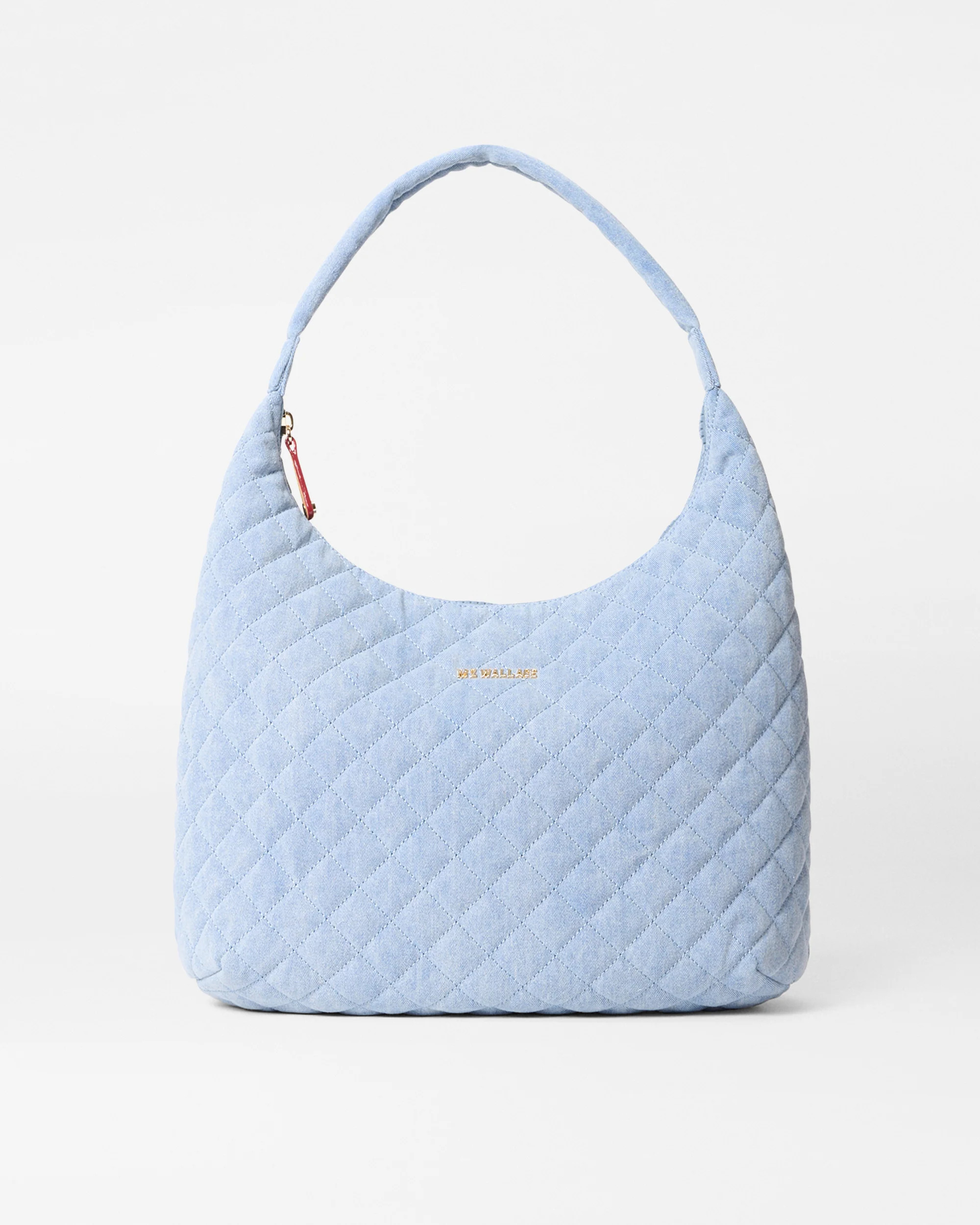 True Light Denim Large Metro Shoulder | MZ Wallace