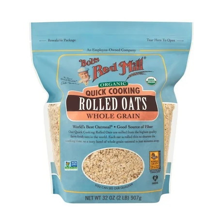 Bob's Red Mill Organic Quick Cooking Rolled Oats, 32 oz Bag | Walmart (US)