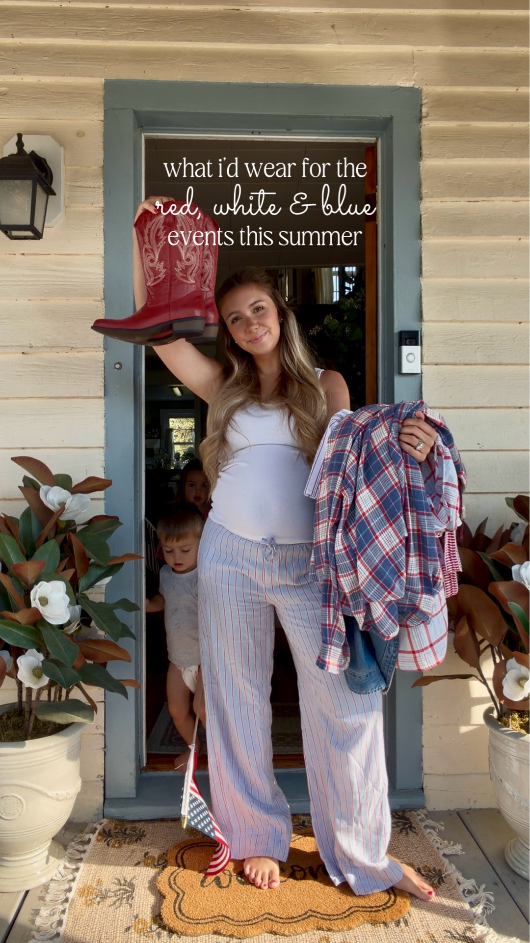 red white & blue outfit checks🇺🇸✨ ft. the bump🤭

#4thofjulyoutfit #mdw #summerstyle #summerpregnancy #bumpootd #target #walmart

#LTKSeasonal #LTKBump #LTKgrwm