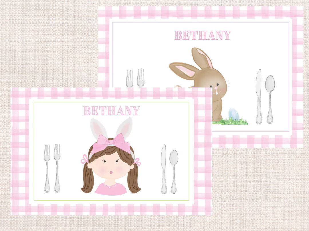 Personalized Easter Placemat for Kids, Custom Easter Gift for Girls, Religious Easter Gifts, Scri... | Etsy (US)