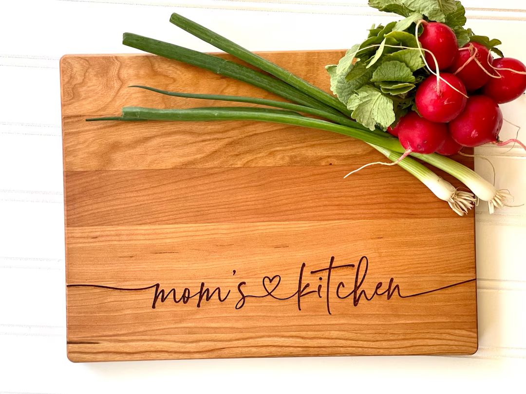 Mom's Kitchen Cutting Board for Mother's Day Customized with Any Name for Personalized Mothers Da... | Etsy (US)