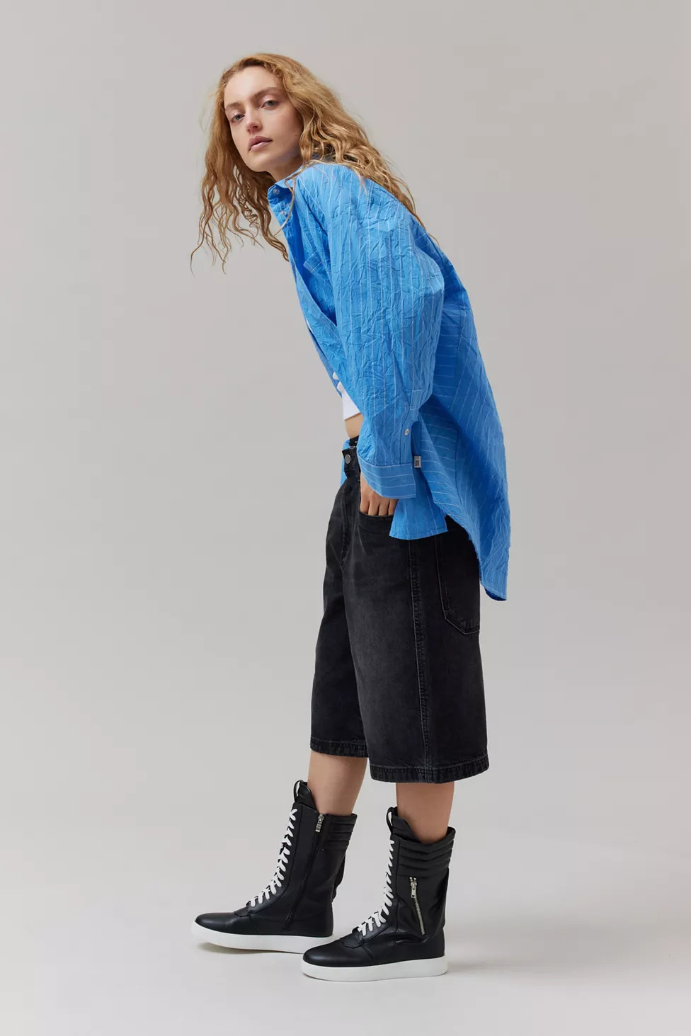 BDG Ryanne Crinkled Button-Down Shirt | Urban Outfitters (US and RoW)