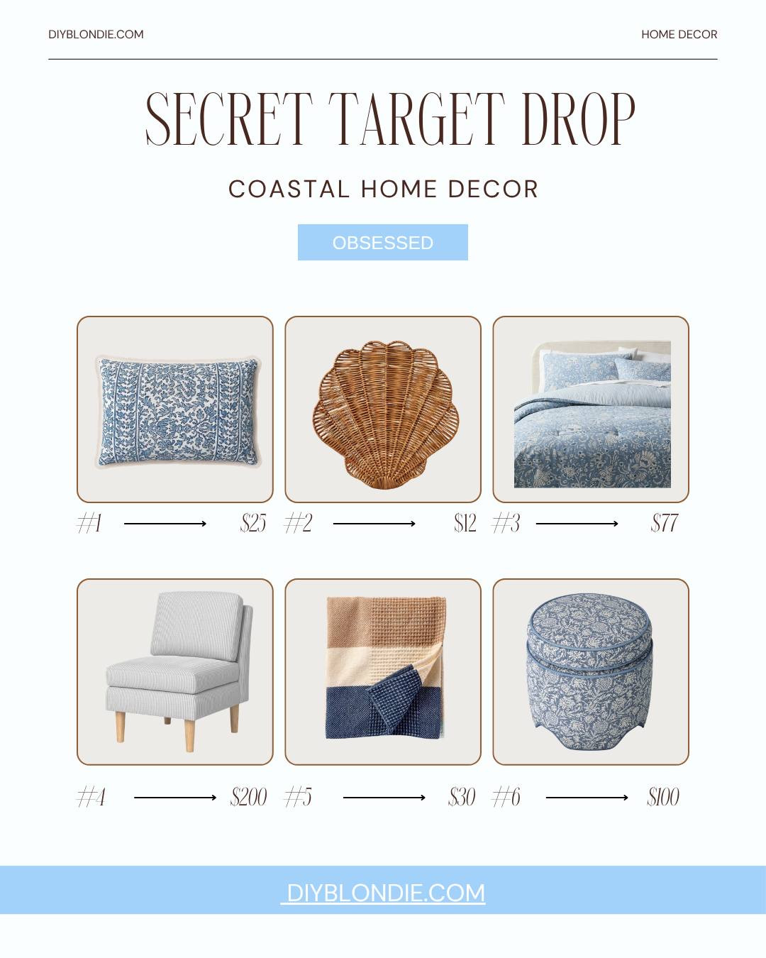 Excuse me, Target... who gave you permission to be this cute? 💙

I spotted these coastal-inspired finds and immediately started designing a bedroom around them. The blue-and-white details, woven textures, and soft coastal colors are giving expensive beach house vibes without the beach house budget.

Now the real question...

Which item is coming home with you? 👀

Comment HOME for a DM with the links!
LinkDM *054*

#CoastalHomeDecor
#TargetHomeFinds
#BlueAndWhiteDecor
#GrandmillennialStyle
#CoastalBedroom
