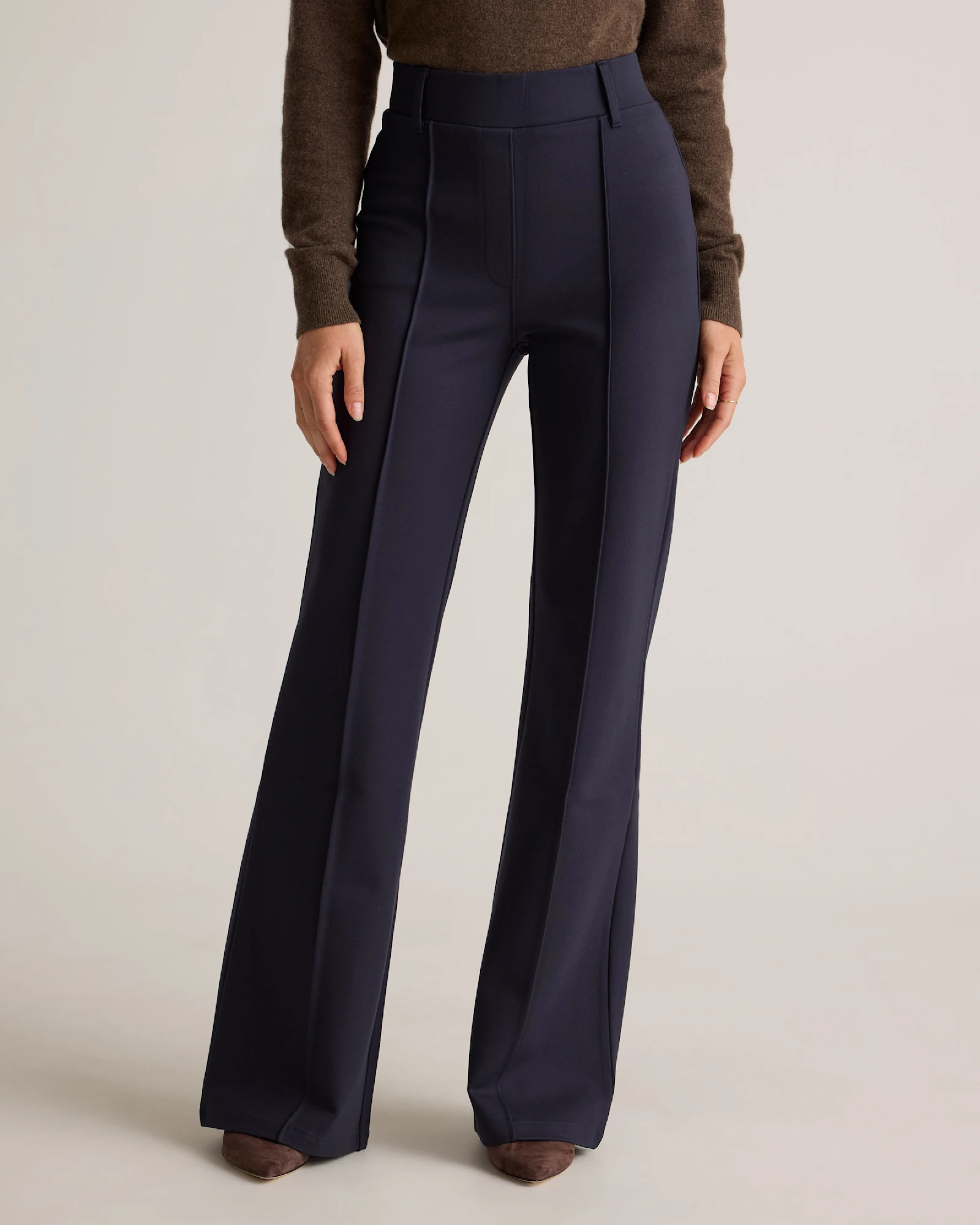 Ultra-Stretch Ponte Flare Leg Pants | Quince