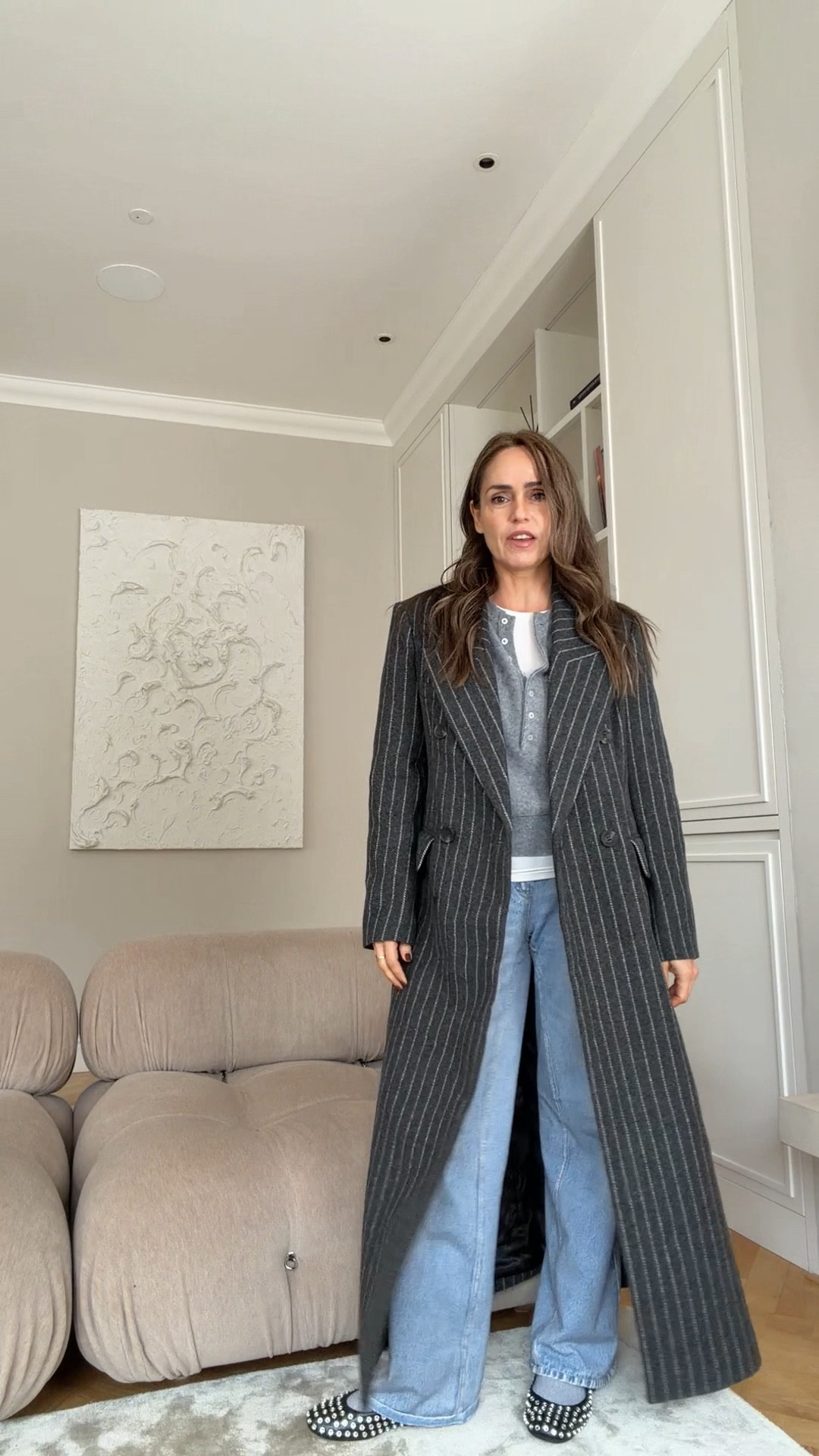 Grey and denim joggers. Add a stripes maxi coat to elevate the look 

#LTKwinter #LTKautumn #LTKuk