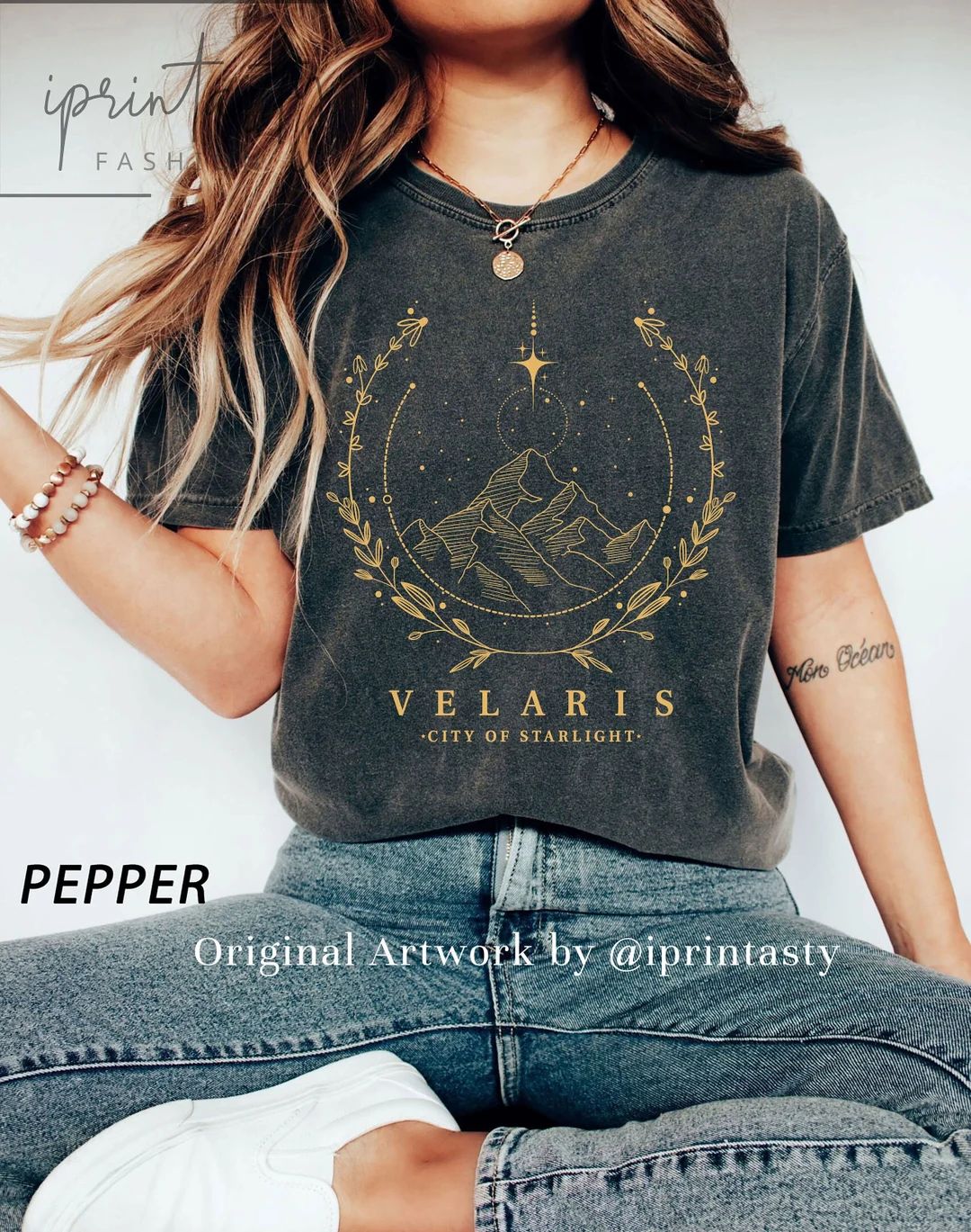 Comfort Colors® Original Design ,SJM merch, Gold print Velaris t-shirt, The Night Court t-shirt,... | Etsy (US)