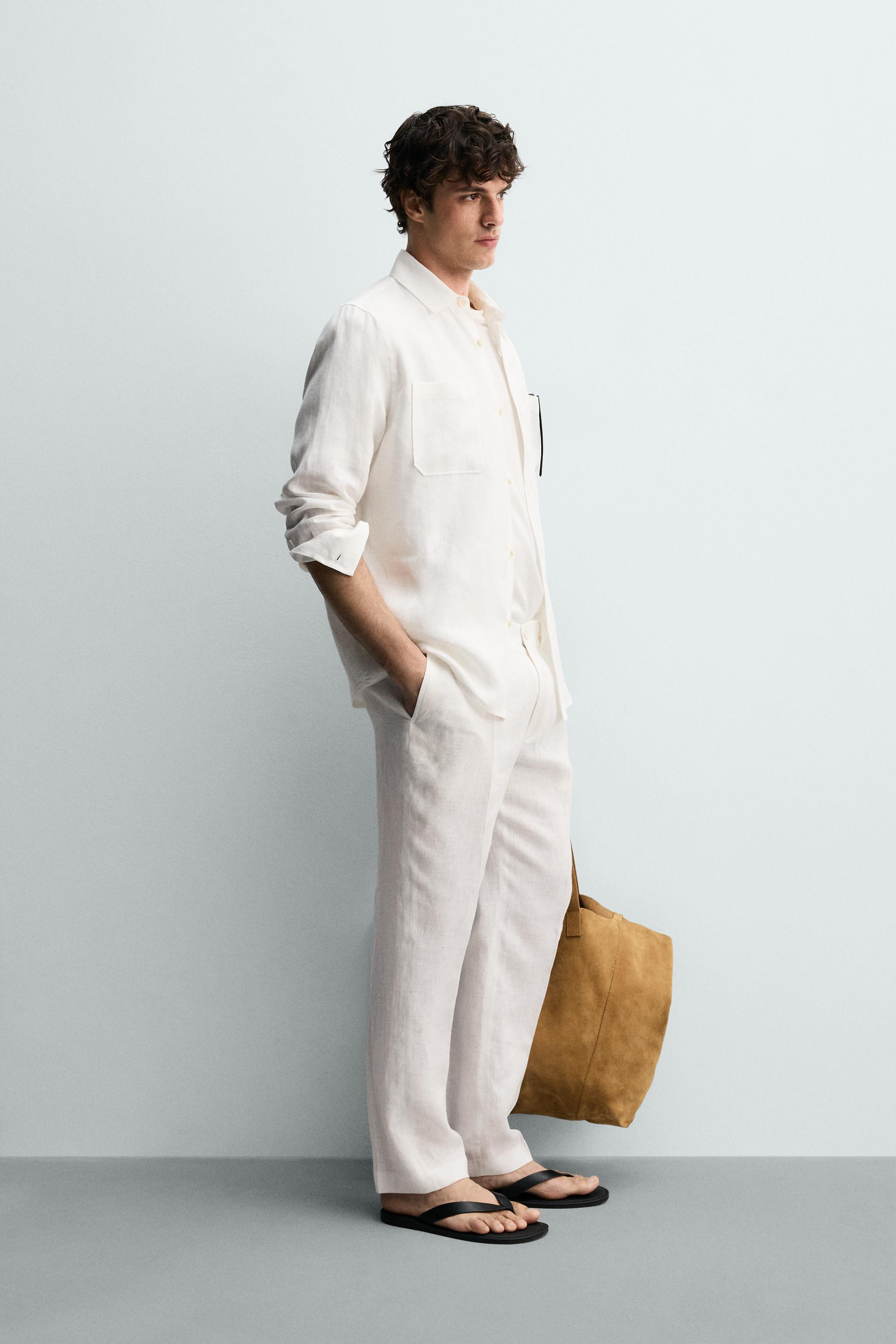 BeschreibungFarbeMaterialzusammensetzungMa\u00dfeGr\u00f6\u00dfe des Models: 188 cmRelaxed-Fit-He... | Zara DE