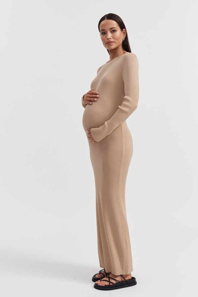 LS Formentera Maxi Dress (Latte) | Legoe Heritage Maternity