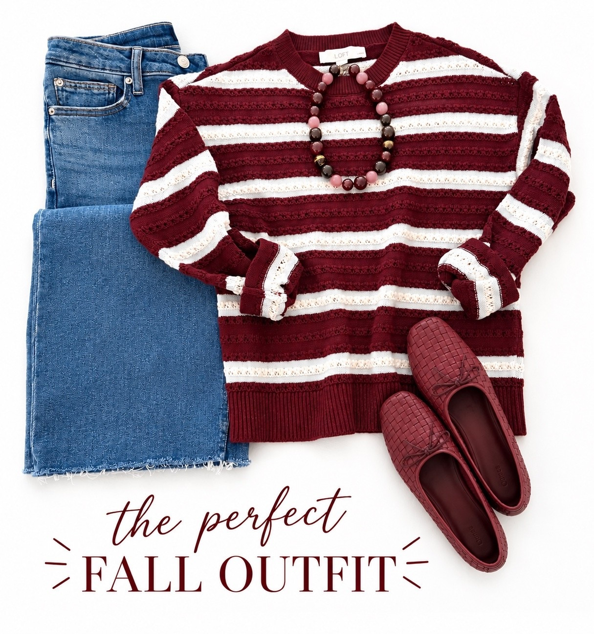 The perfect fall outfit: comfortable and chic. Jeans and flats from Quince, necklace and sweater from Loft. 2 of my favorite retailers.


#LTKSeasonal #LTKStyleTip #falloutfit #fallstyle #casualoutfit #LTKSaleAlert