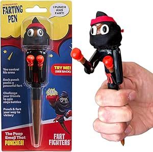 FARTING Poop NINJA Pen, PUNCHING ARMS, Silly Gifts, Halloween Toys for Kids, Halloween Games for ... | Amazon (US)