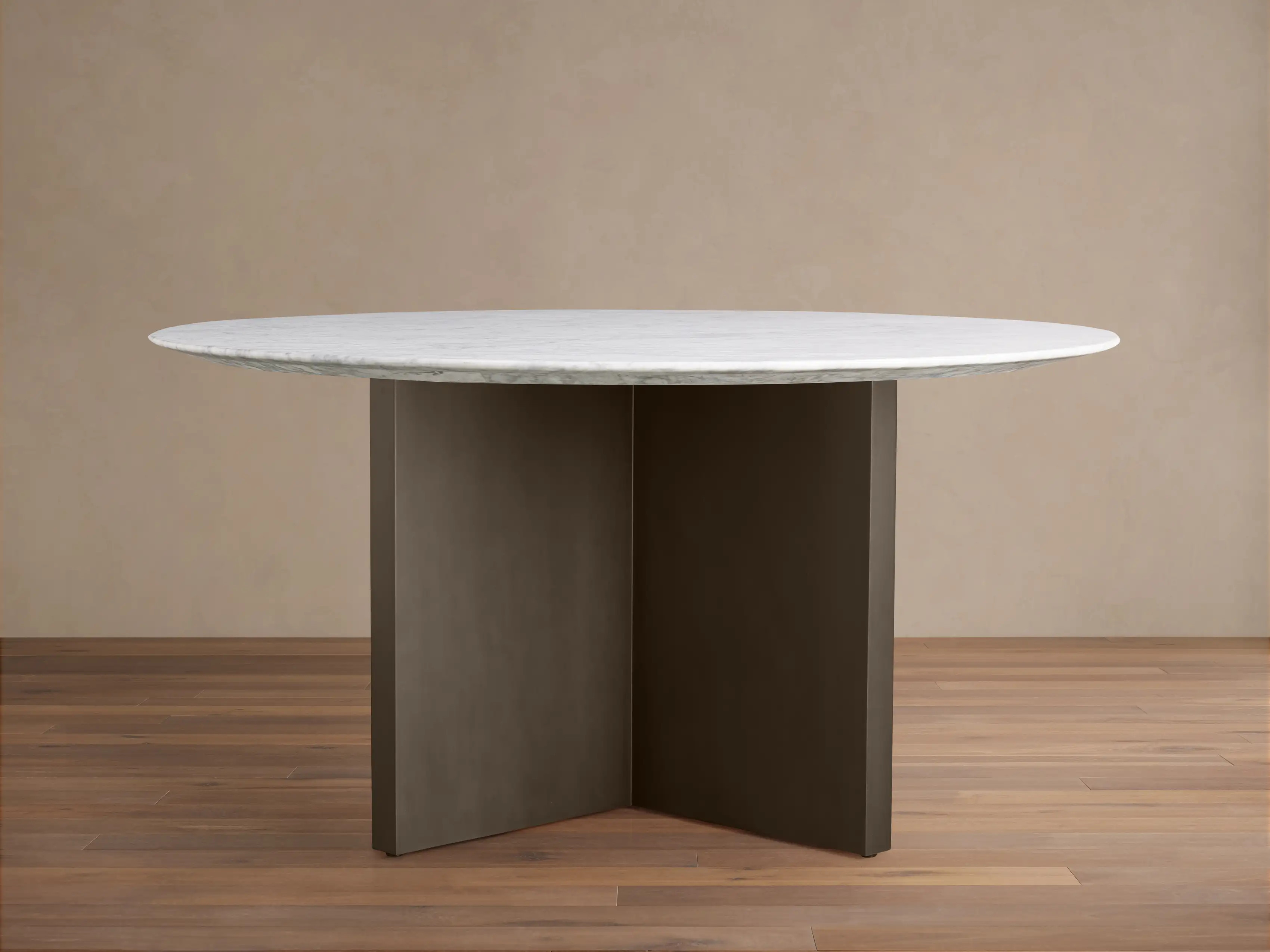 Saint Germain Round Stone Dining Table with Clement Base | Arhaus