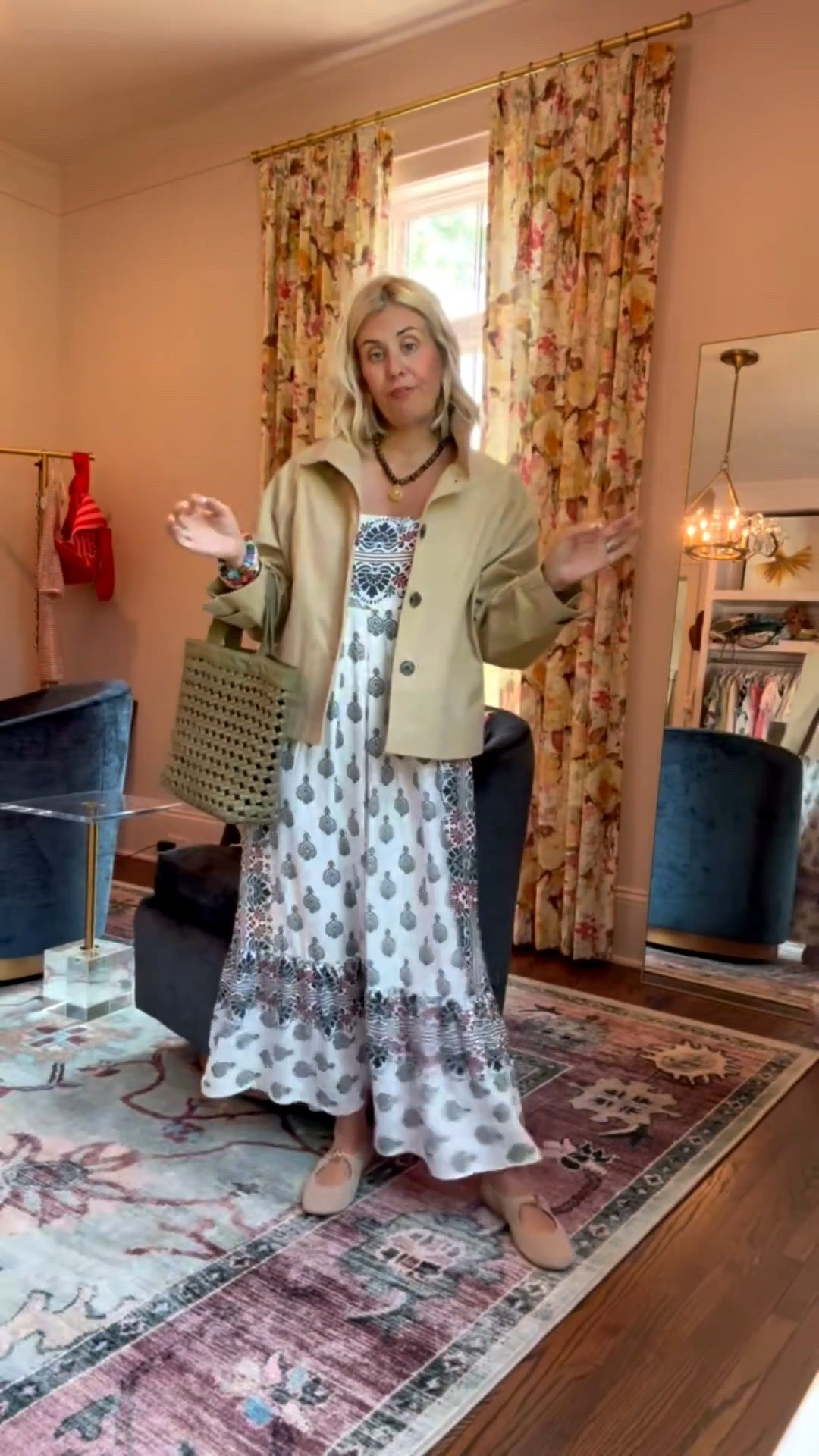 Showing you how I take a fun summer dress and wear it into fall!
Dress & Jacket - xs
Shoes - 7.5 (sized 1/2 down) 

Codes: 
Allie + Bess - Catherine20 

#LTKdayinmylife #LTKOver40 #LTKSaleAlert