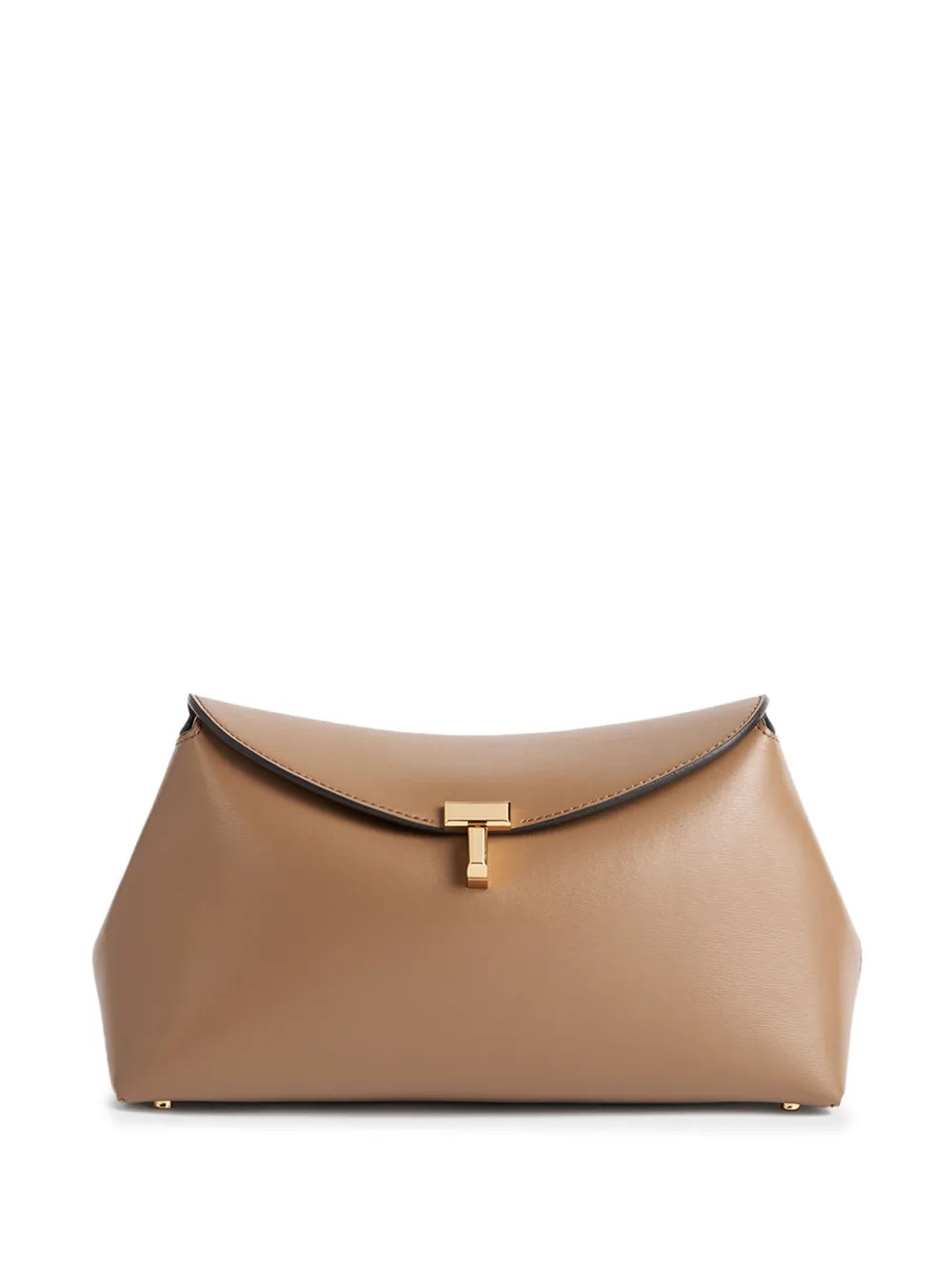 TOTEME T-lock Clutch Bag | Brown | FARFETCH UK | Farfetch Global