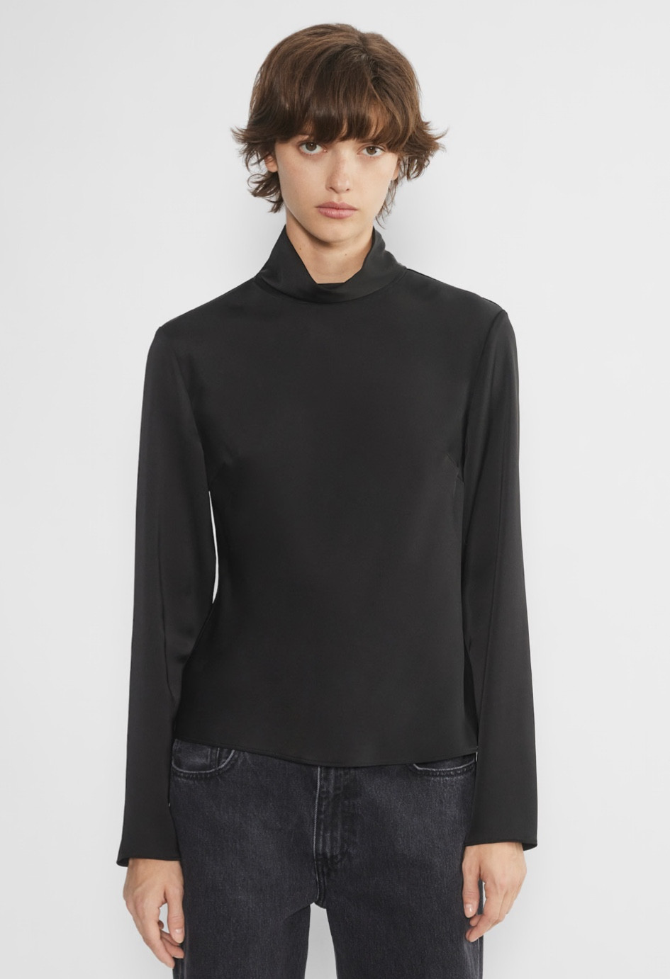 Aritzia Sale! $39 marked down from $98 | Product: Calisto Satin Blouse, Double-faced satin turtleneck blouse

#LTKSeasonal #LTKWorkwear #LTKFindsUnder50