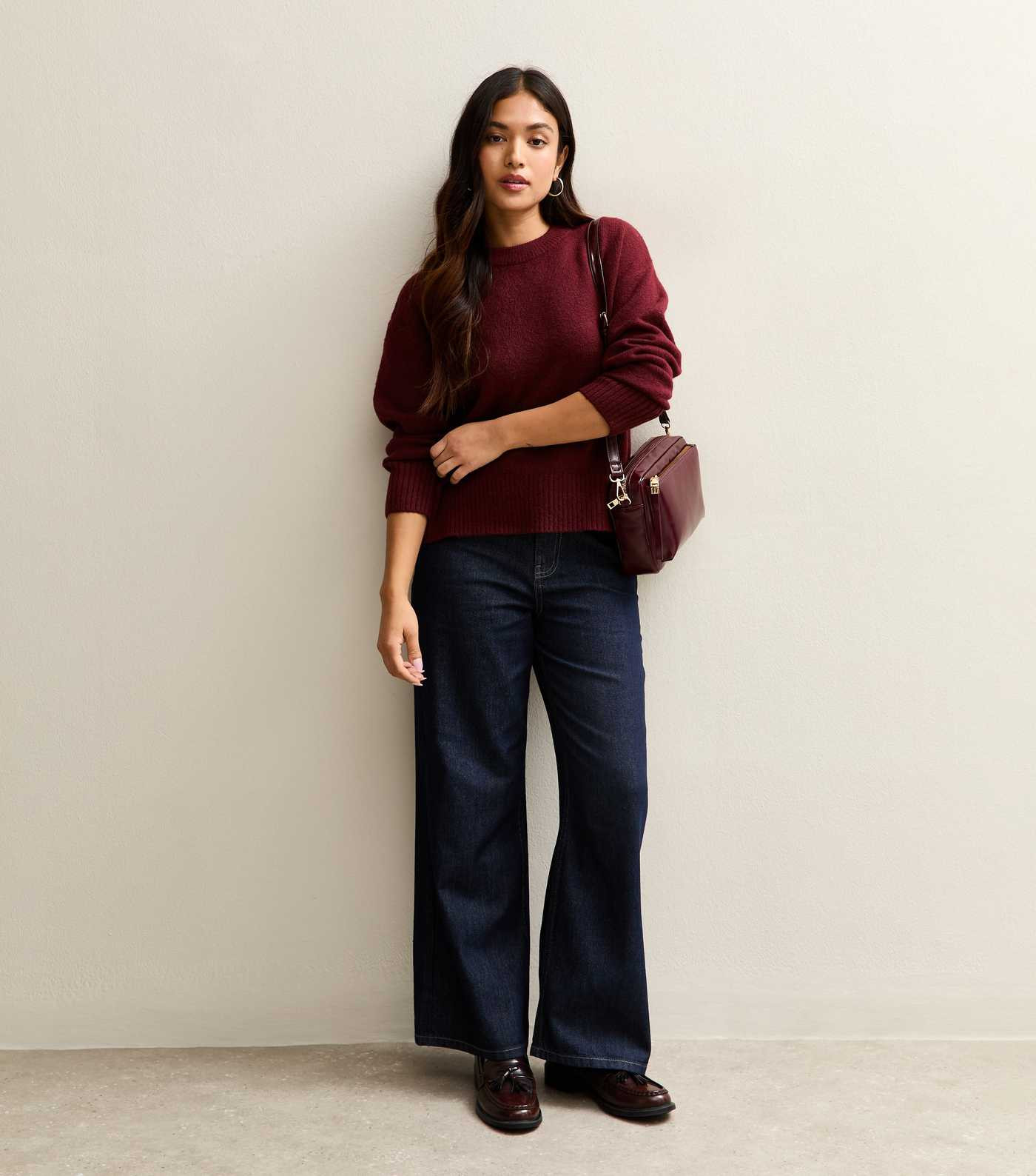Petite Dark Red Midweight Knit Jumper | New Look | New Look (UK)