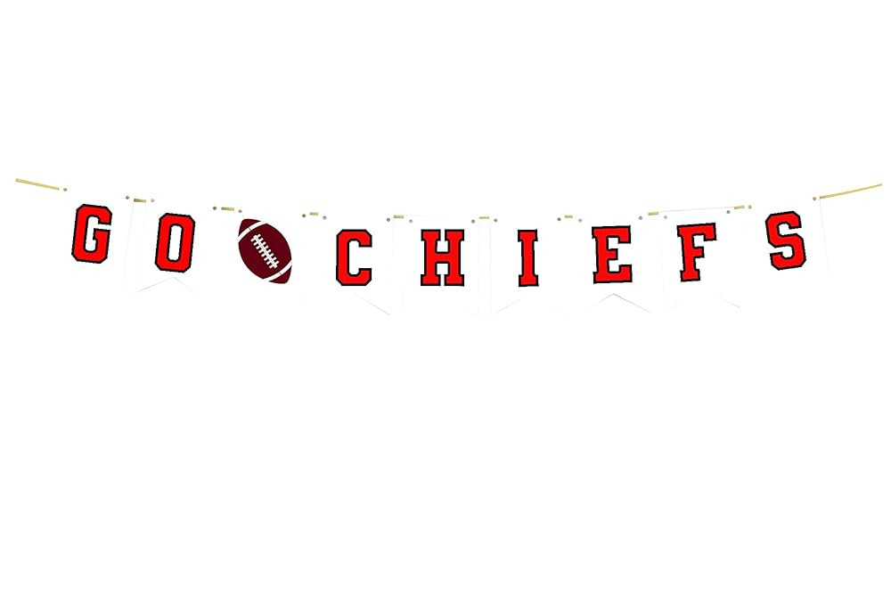 Swanky Party Box | Go Chiefs Football Banner | Cardstock Football Banner | Amazon (US)