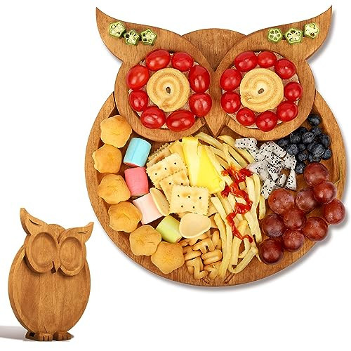 Unique Owl Large Charcuterie Board, 12" Funny Aperitif Board Wine Meat Cheese Platter Large Charcuterie Board Set, Decorative and Functiona, for Party Housewarming Christmas | Amazon (US)