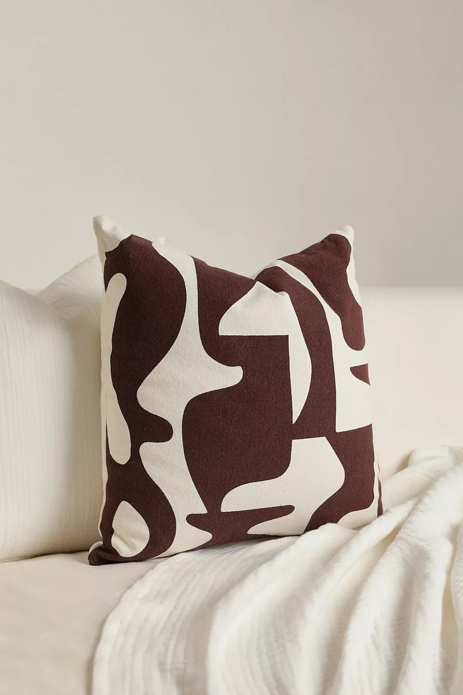 Abstract Chocolate Cushion | Boohoo.com (UK & IE)