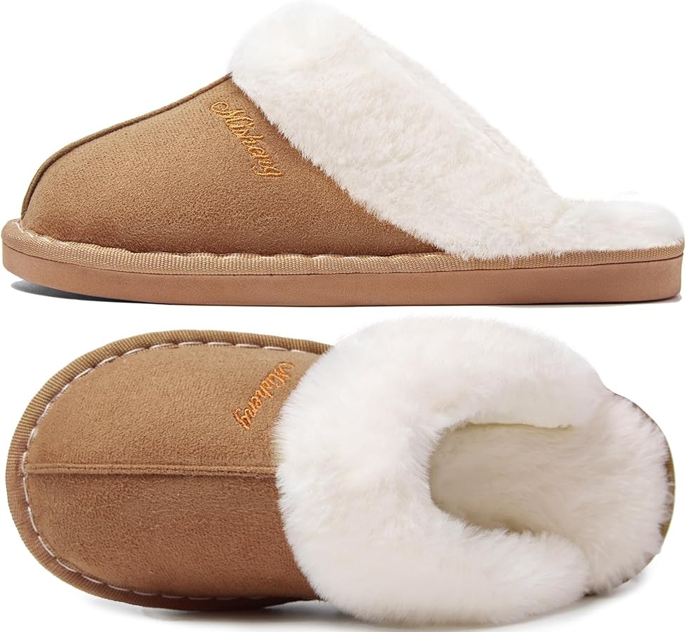 Donpapa Slippers Women Men With Memory Foam Fluffy Winter Ladies Cosy Warm Anti-Slip Plush Fleece... | Amazon (UK)