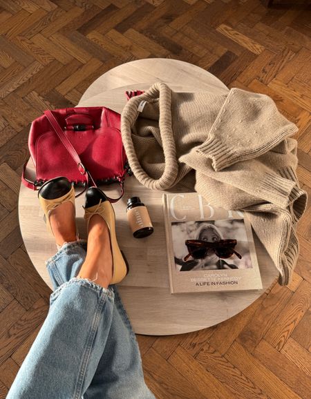 Chanel Ballet Pumps | Vintage Gucci Bag | Carolyn Bessette Kennedy Style | Agolde Jeans | Interior NYC Knit | beige knit 

#LTKfindsunder100 #LTKeurope #LTKstyletip