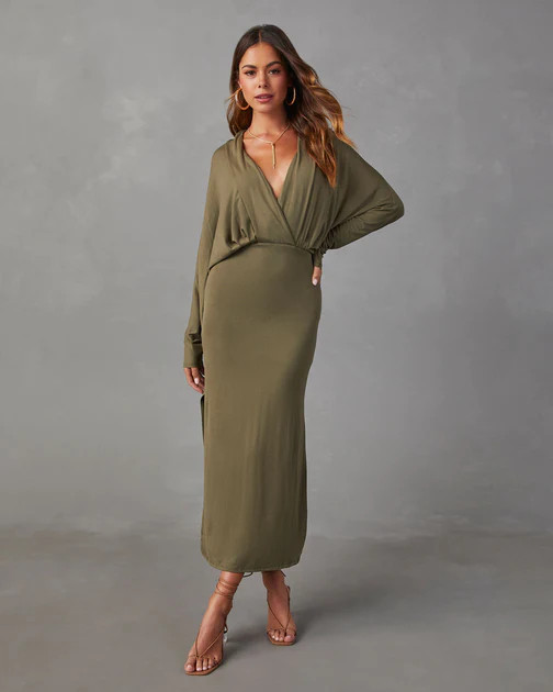 Kairo Draped Maxi Dress - Jungle Green | VICI
