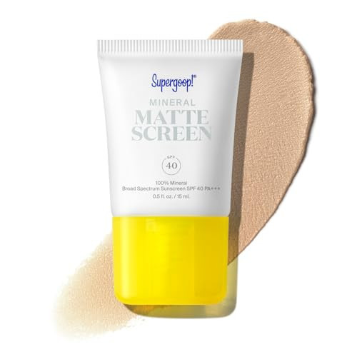 Supergoop! Mineral Mattescreen (SPF 40) - 15 mL - 100% Mineral, Oil-Free Broad Spectrum Sunscreen - Smooths Skin’s Appearance, Minimizes Pores & Controls Shine - Water & Sweat Resistant | Amazon (US)