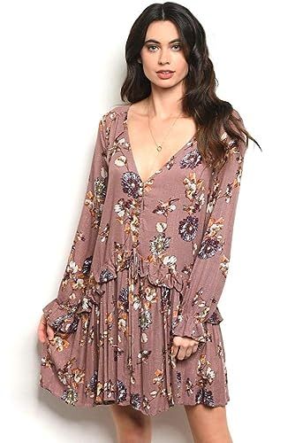 Shop Everleigh Mauve Floral Dress | Amazon (US)