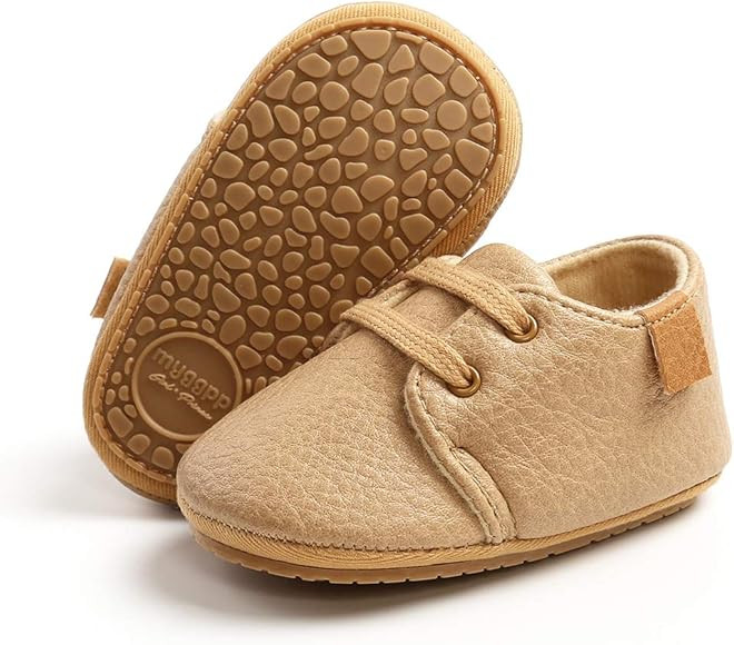 RVROVIC Baby Boys Girls Sneakers Anti-Slip Oxford Loafer Flats Infant Toddler PU Leather Soft Sole B | Amazon (US)