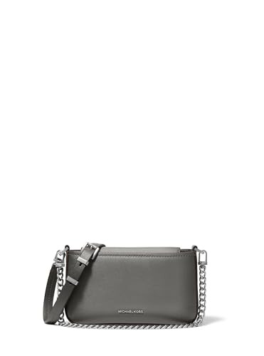 Michael Kors Bryant Small Convertible Crossbody Bag, Nickel-Tone Hardware/Burnished Leather Edges/Storm | Amazon (US)